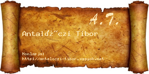 Antalóczi Tibor névjegykártya