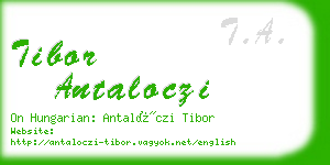 tibor antaloczi business card